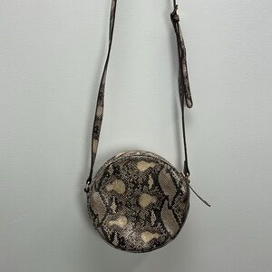 Banana Republic Round Snakeskin Crossbody Purse Animal Print Trendy Baddie Y2K